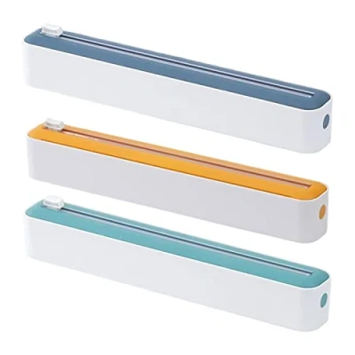 Afbeelding van Lecerrot foliesnijder, Cling Film Wrap Dispenser, navulbare foliedispenser met schuifsnijder, voor het snijden van vershoudfolie, aluminiumfolie, bakpapier