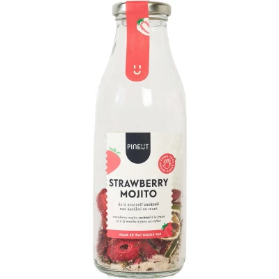 Afbeelding van Pineut ® Cadeau Vrouw Mojito Strawberry Set Aardbei Cocktail Zelf maken Mix voor Origineel Gezellig Genieten