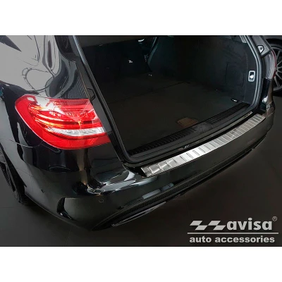 Afbeelding van Avisa RVS Achterbumperprotector passend voor Mercedes C Klasse W205 Kombi 2014 &#039;Ribs&#039;