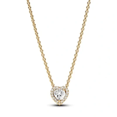 Afbeelding van Pandora Timeless Heart Ketting 368425C01 45 Met 14 Karaat Gouden Plating