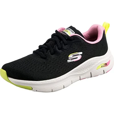 Afbeelding van Skechers Dames Arch Fit Infinity Cool Sneaker, Zwart Mesh Multi Trim, 39.5 EU