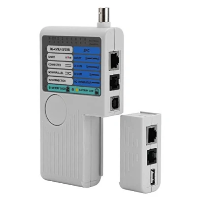 Afbeelding van Richer R netwerkkabeltester, 4 in 1 externe LAN Network Cable Tester Detector voor RJ45 RJ 11 USB BNC