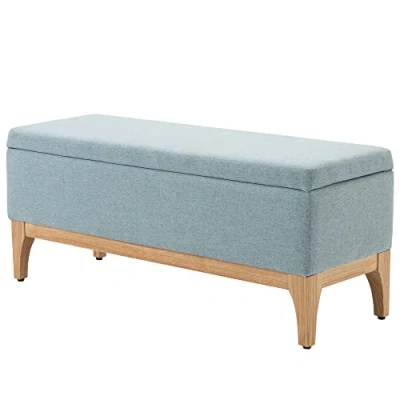 Afbeelding van HOMCOM Bank, 2 in 1, Scandinavische stijl, 110 x 39 45 cm, stof, watergroen