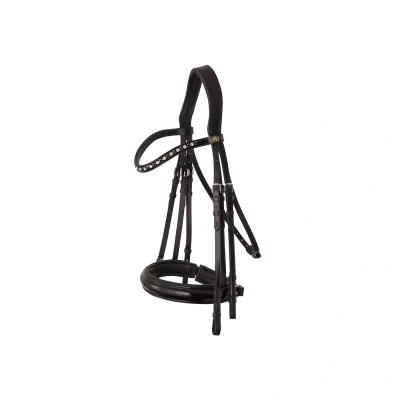 Afbeelding van BR Stang en Trens Hoofdstel Wendover Cob Zilver Zwart