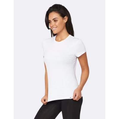 Afbeelding van Boody Bamboe Dames T shirt ronde hals Wit / S