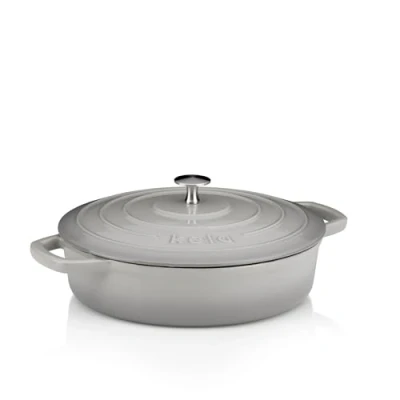 Afbeelding van Braadpan Kela Calido met Deksel Rond Grijs 3,2L
