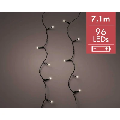 Afbeelding van Kerstverlichting batterij LED Durawise Strings 7,1M 96 lampjes