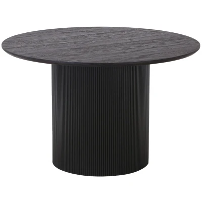Afbeelding van Boavista eetkamertafel Ø120cm donker bruin.
