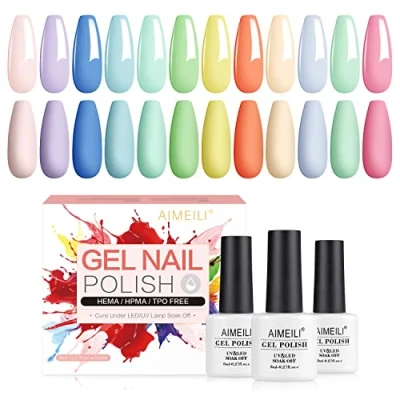 Afbeelding van AIMEILI Gel Nagellak Set Soak Off UV LED Polish Van 12 X 8 ml Gift Kit 9