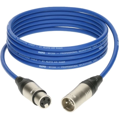 Afbeelding van Klotz M1K2FM0200 Microfoonkabel blauw 2 m