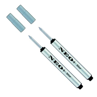 Afbeelding van NEO+ Rollerball Mini Pen Vullingen Set van 2 in Blauwe Inkt