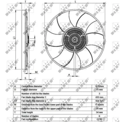 Afbeelding van Koppeling, radiateurventilator NRF 49539