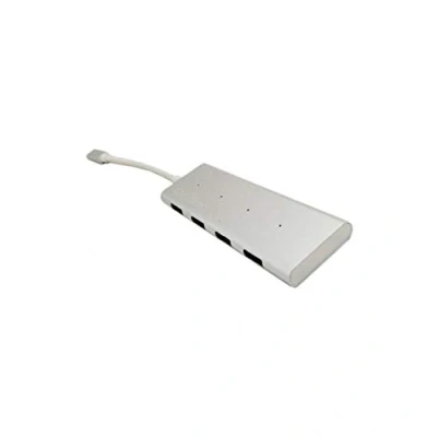 Afbeelding van Hub USB C CoolBox COO HUC4U3 Aluminium Wit