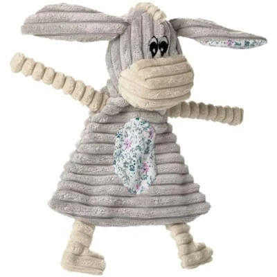 Afbeelding van HUNTER HUGGLY BLANKET DONKEY, hondenspeelgoed, pluche, knuffeldeken, ezel, 27 cm, grijs