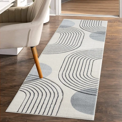 Afbeelding van Bonito Supreme 3D Laagpolig Vloerkleed Tapijt Grijs 80x300 cm Rechthoek Polypropyleen Tapijtenloods
