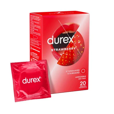 Afbeelding van Durex Condooms Aardbeiensmaak 20 stuks
