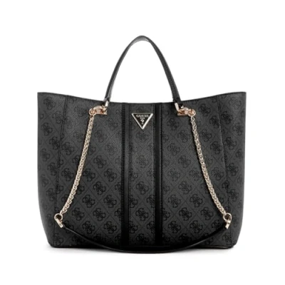 Afbeelding van Guess Noreen Girlfriend Carryall Handtas, Dames, Maat: One Size, Coal logo