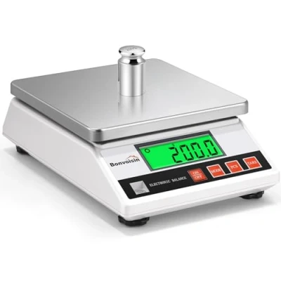 Afbeelding van Bonvoisin 0,1 g, 5 kg 10 kg, digitale elektronische weegschaal, hoge precisie, draagbaar, laboratorium, analytische industrieel wegen, CE gecertificeerd (6 g)