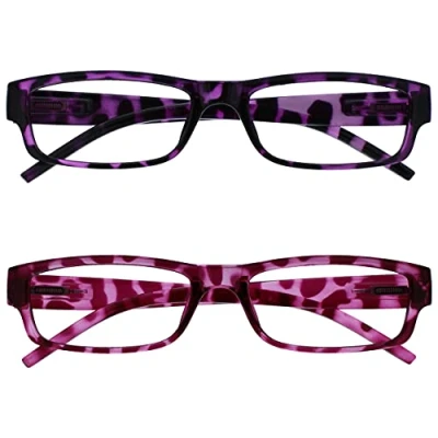 Afbeelding van Leesbril Purper &amp; Roze Schildpad Lichtgewicht Lezers Waarde 2 Stuks Mannen Vrouwen RR32 54 +3,50