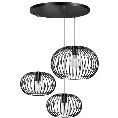 Afbeelding van ETH Hanglamp Wire 2.0 Zwart Triple