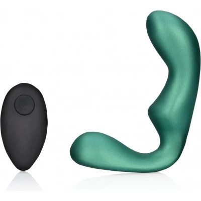 Afbeelding van Pointed Vibrating Prostate Massager with Remote Control Metallic Green