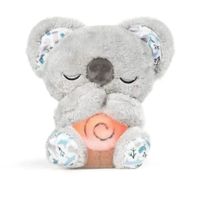Afbeelding van Auby Babyfopspeen Koala, kalmeert &#039;n&#039; knuffelkoala pluche speelgoed met 10 slaapliedjes baby knuffeldier wiegspeelgoed, witte ruis geluidsmachine en licht, pasgeboren cadeau voor 0 3,