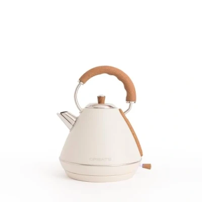 Afbeelding van CREATE Waterkoker Retro 2200 Watt 1,7 Liter RVS BPA vrij Elektrisch Wit Kettle L