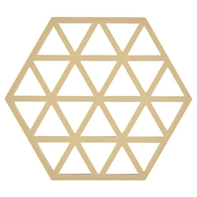 Afbeelding van Zone Denmark Pannenonderzetter Triangles Warm Sand 16 x 14 cm