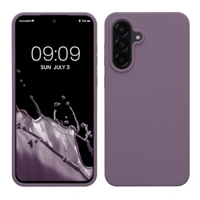 Afbeelding van kwmobile telefoonhoesje geschikt voor Samsung Galaxy A56 5G Hoesje met siliconen coating Smartphone case in Bleke iris