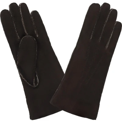 Afbeelding van Glove Story Nikki Leren Dames Handschoenen Maat 8 Donkerbruin