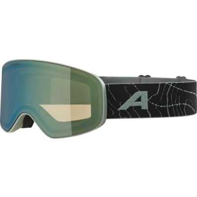 Afbeelding van ALPINA Fernie Q LITE OTG skibril met gespiegelde, contrastversterkende en gepolariseerde 100% uv bescherming voor volwassenen, willow green mat, eenheidsmaat