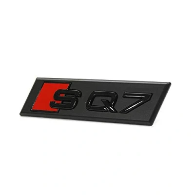 Afbeelding van Audi 4M0071805 opschrift zwart vooraan radiatorgrill Exclusive Black Edition emblem, voor SQ7 (4M) Facelift