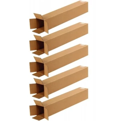Afbeelding van EraGreen FEFCO201 B golf Premium verzendhulzen, vierkant, 5 stuks, karton 200 x 800 mm, verzenddozen DHL, DPD, GLS vouwkarton, 1 golvend