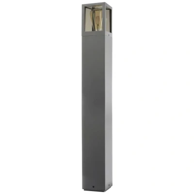Afbeelding van Deko Light Tuinpadverlichting Facado II, hoogte 65 cm, hoekig, donkergrijs/opaal