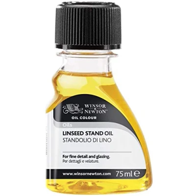 Afbeelding van Winsor &amp; Newton 3021749 Lijnolie Standolie, verlengt de droogtijd van olieverf, fles 75ml