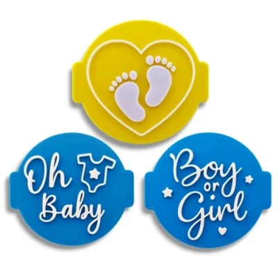 Afbeelding van Baby Shower Embosser Stempel voor Fondant, Icing, Cupcake, Cake, Koekjes, Decoratie (Patroon 7)