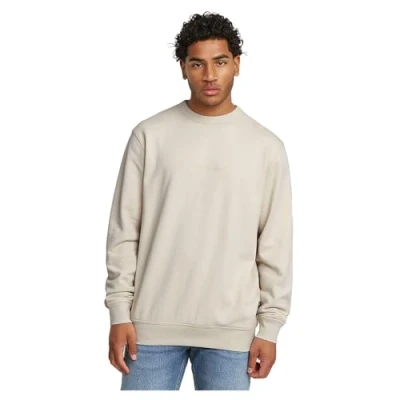 Afbeelding van G STAR Script LOGO Sweater, Heren, Maat: XXL, Whitebait