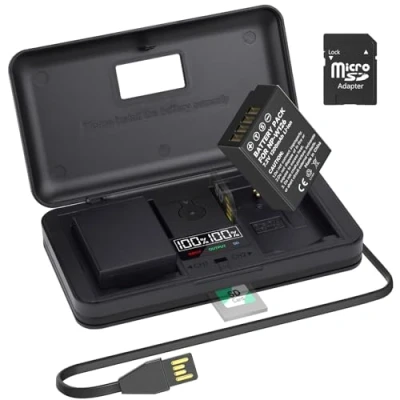 Afbeelding van 2 stuks NP W126 accu met LCD oplader USB kabellader type C poort voor Fujifilm W126s, Fuji FinePix HS30EXR HS33EXR HS50EXR X A1 E1 E2 M1 Pro1 T1 T2 camera&#039;s