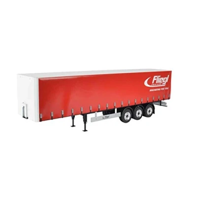Afbeelding van CARSON 500907235 1:14 3 assige Pilgl Megarunner dekzeil (rood), RC truck accessoires, oplegger, schaal 1:14, tuningonderdelen, modelbouw