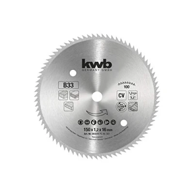 Afbeelding van kwb Cirkelzaagblad 150 x 16 mm, Made in Germany, zeer fijne sneden, zaagblad geschikt voor houten panelen, profielhout en zacht hout