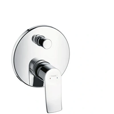 Afbeelding van Hansgrohe metris afbouwdeel eengreeps met omstel tbv bad in muur chroom 31487000