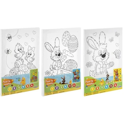 Afbeelding van Creative Craft Group Canvas Schilderen op Nummer Pasen
