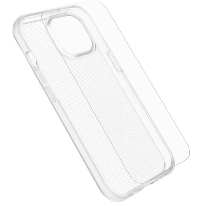 Afbeelding van Otterbox React Set (hoesje + beschermglas) Apple iPhone 15 Transparant Inductieve lading