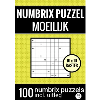 Afbeelding van Numbrix Puzzel Moeilijk voor Ver Gevorderden Puzzelboek met 100 Puzzels NR.15
