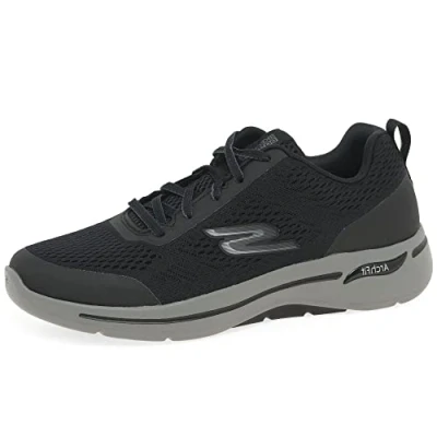 Afbeelding van Skechers Go Walk Arch Fit Idyllic Sneaker heren, Zwart Textiel Synthetisch, 42 EU