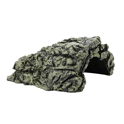 Afbeelding van Zerodis Hagedissenschuilplaats Amfibieën Schildpadden Vissen Turtle Basking Platform Reptielenhars Grot Kleine Hagedissen Decoratie Aquarium Ornament (Groot)