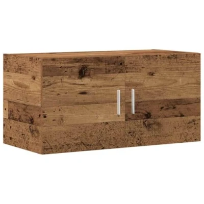 Afbeelding van vidaXL Wandkast 80x39x40 cm bewerkt hout oud houtkleurig