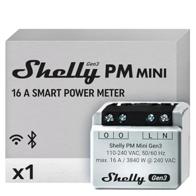 Afbeelding van Shelly Plus PM Mini Gen. 3 Draadloze schakelaar WiFi, Bluetooth