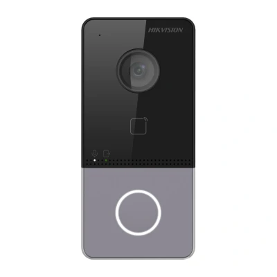 Afbeelding van Hikvision DS KV6113 WPE1(C) IP video intercom 2MP Wi Fi deurbel met PoE, Mifare kaartlezer en alarm