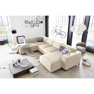 Afbeelding van ATLANTIC home collection Zithoek Bulky u vorm in model en xxl zitoppervlak, modulair gemonteerd